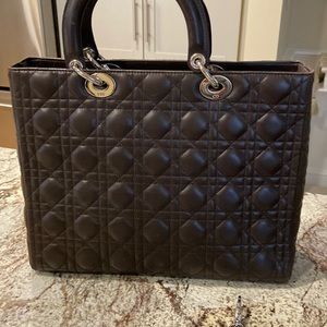Christian Dior Chocolate Brown with silver charm